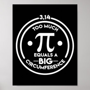 Math Geek Pi Day Large Circumference Poster
