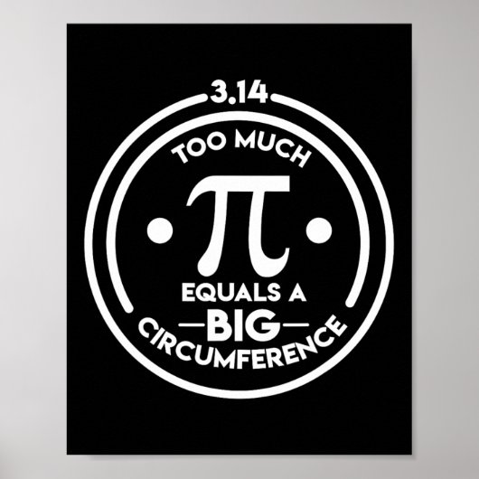 Math Geek Pi-Tag großer Umfang Poster (Vorne)
