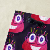 Math Geek Watercolor Candy Character Pattern Strandtuch (Beispiel)