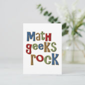 Math Geeks Rock Postkarte (Stehend Vorderseite)