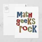 Math Geeks Rock Postkarte (Vorne/Hinten)
