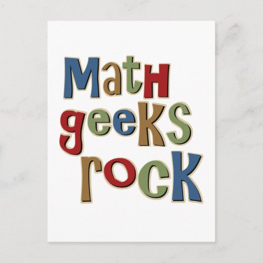 Math Geeks Rock Postkarte (Vorderseite)