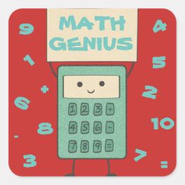 Math Genius Quadratischer Aufkleber