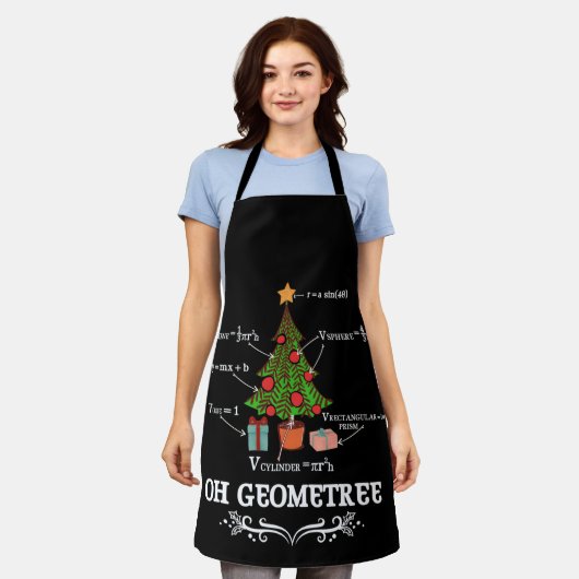 Math Geometry Christmas Tree Geometree Lehrer Schürze (Getragen)
