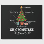 Math Geometry Christmas Tree Geometree Teacher Geschenkpapier (Flach)