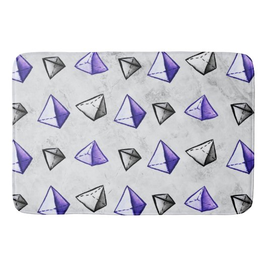 Math Geometry Geek Pyramid Pattern Badematte (Vorderseite)