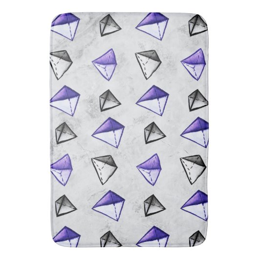 Math Geometry Geek Pyramid Pattern Badematte (Vorderseite Vertikal)
