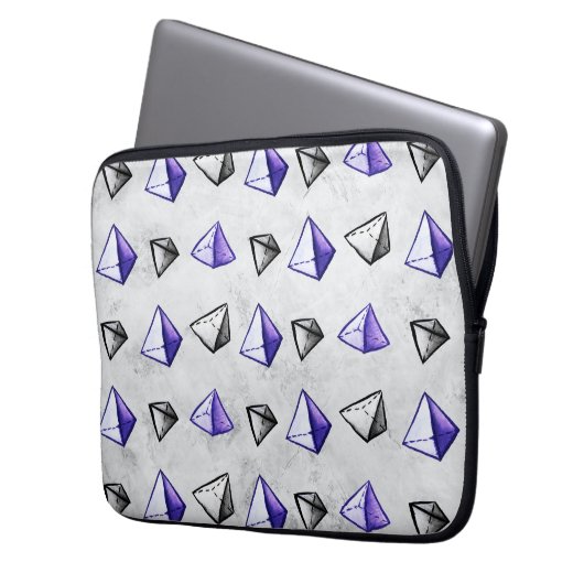 Math Geometry Geek Pyramid Pattern Laptopschutzhülle (Vorderseite Links)