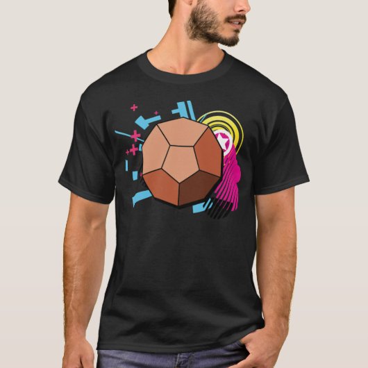 Math Geometry Geometric Dodecahedron Isometric und T-Shirt (Vorderseite)