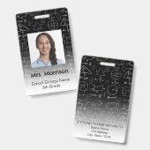 Math Geometry Teacher Ausweis (Vorder- & Rückseite)