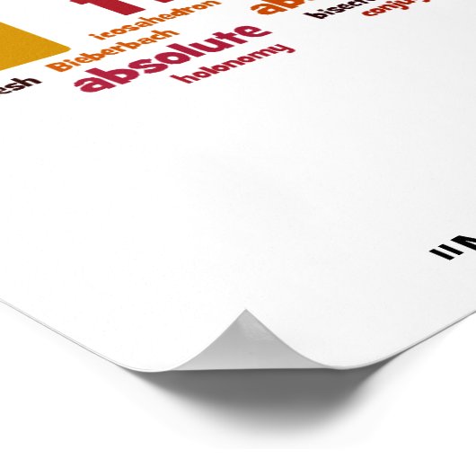 Math Gets Harder Poster (Ecke)