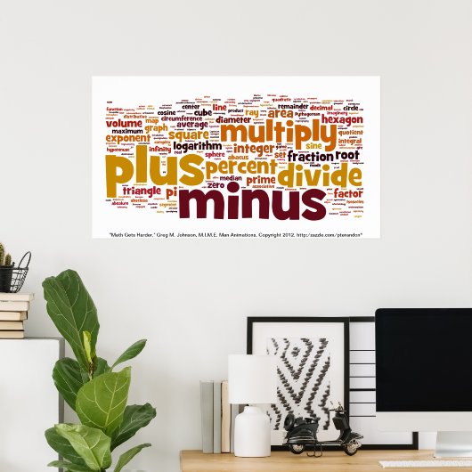 Math Gets Harder Poster (Heimbüro)