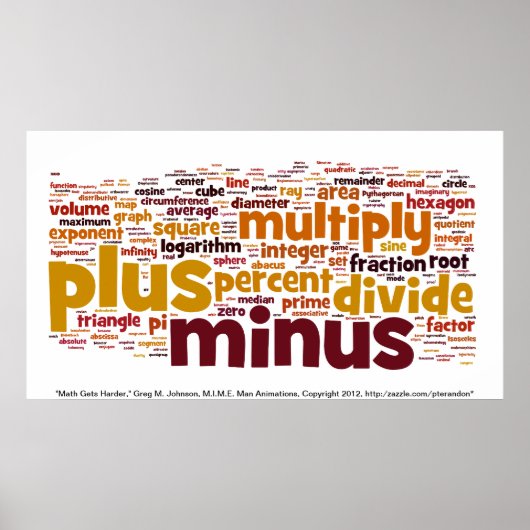 Math Gets Harder Poster (Vorne)