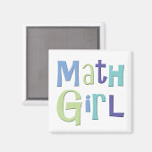 Math Girl Magnet (Vorderseite/Rückseite)