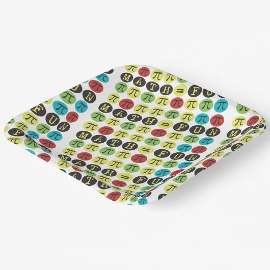 Math gleicht Fun Funny Funny Mod Pi Paper Plate Pappteller (Gewinkelt)