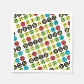 Math gleicht Spaß - Funny Pi Colorful Paper Napkin Serviette (Vorderseite)