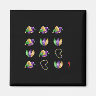 Math-Gleichung Mardi Gras Perlen Masken Lehrer Sch Magnet