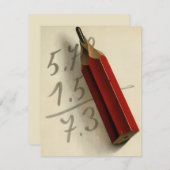 Math-Gleichung mit rotem Stift, Vintages Geschäft (Vorne/Hinten)