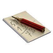 Math-Gleichung mit rotem Stift, Vintages Geschäft Notizblock (Rechte Seite)