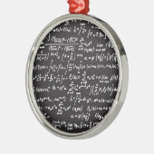 Math-Gleichungen für Blackboard Silbernes Ornament (Links)
