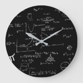 Math-Gleichungen in der Black School Große Wanduhr (Vorderseite)