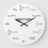 Math-Gleichungen und Notationen Große Wanduhr (Vorderseite)