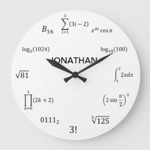 Math-Gleichungen und Notationen Große Wanduhr