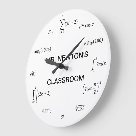 Math-Gleichungen und Notationen Große Wanduhr (Winkel)