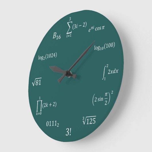 Math-Gleichungen und Notationen Große Wanduhr (Winkel)