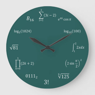 Math-Gleichungen und Notationen Große Wanduhr