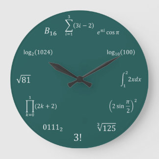 Math-Gleichungen und Notationen Große Wanduhr