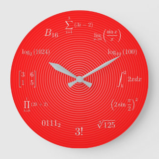 Math-Gleichungen und Notationen Große Wanduhr
