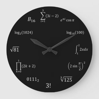 Math-Gleichungen und Notationen Große Wanduhr