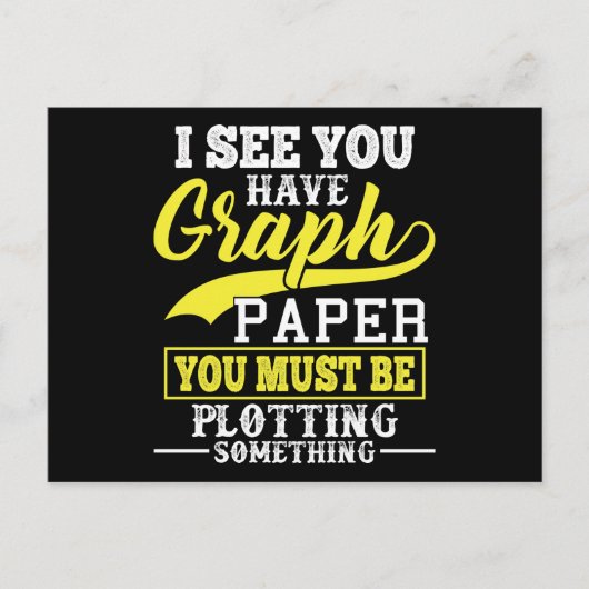 Math Graph Papier Plotten etwas Pun Teacher Postkarte (Vorderseite)