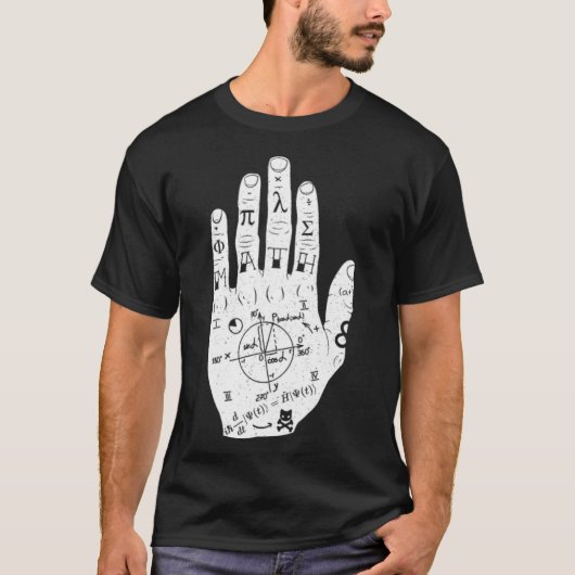 Math hand tattoo cool math and physics teacher and T-Shirt (Vorderseite)