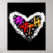 Math Heart Math Teacher Heart Poster (Vorne)
