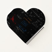 Math Heart Notebook Notizblock (Rückseite)
