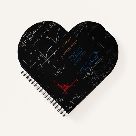 Math Heart Notebook Notizblock (Vorderseite)