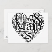 Math Heart Postkarte (Vorne/Hinten)