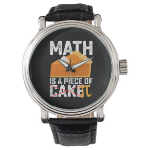 Math Is A Piece of Cake Pi Day Funny Armbanduhr