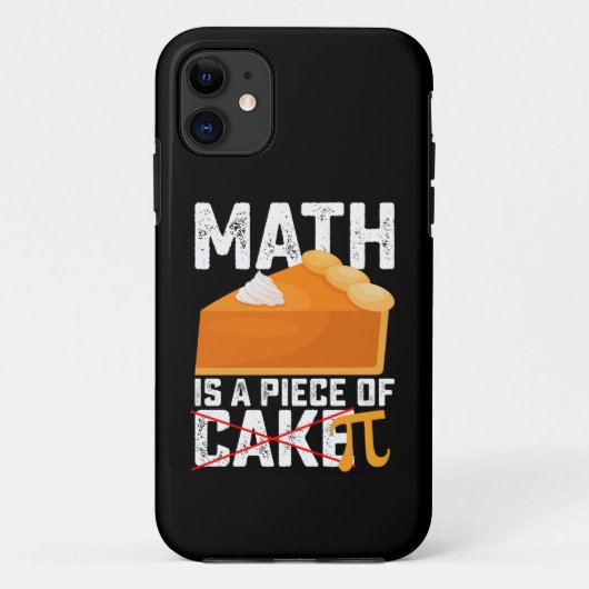 Math Is A Piece of Cake Pi Day Funny Case-Mate iPhone Hülle (Rückseite)
