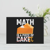 Math Is A Piece of Cake Pi Day Funny Einladung (Stehend Vorderseite)