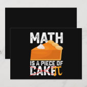 Math Is A Piece of Cake Pi Day Funny Einladung (Vorne/Hinten)