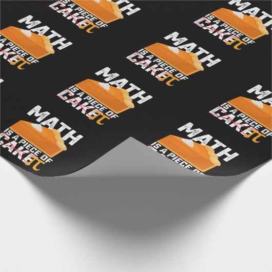 Math Is A Piece of Cake Pi Day Funny Geschenkpapier (Ecke)