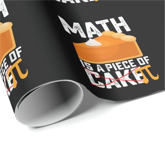 Math Is A Piece of Cake Pi Day Funny Geschenkpapier (Rolleneckpunkt)