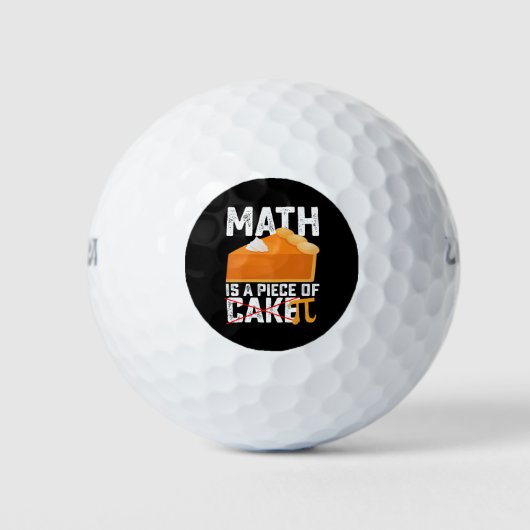 Math Is A Piece of Cake Pi Day Funny Golfball (Vorderseite)