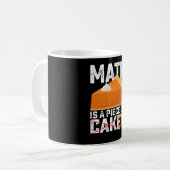 Math Is A Piece of Cake Pi Day Funny Kaffeetasse (Vorderseite Links)