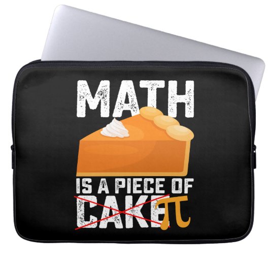 Math Is A Piece of Cake Pi Day Funny Laptopschutzhülle (Vorderseite)
