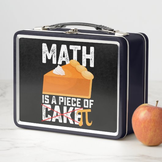 Math Is A Piece of Cake Pi Day Funny Metall Brotdose (Beispiel)