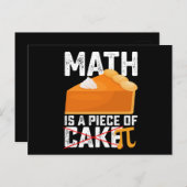 Math Is A Piece of Cake Pi Day Funny Postkarte (Vorne/Hinten)